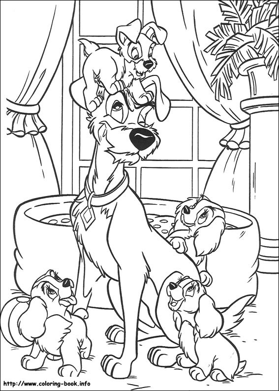 Lady and the Tramp coloring picture